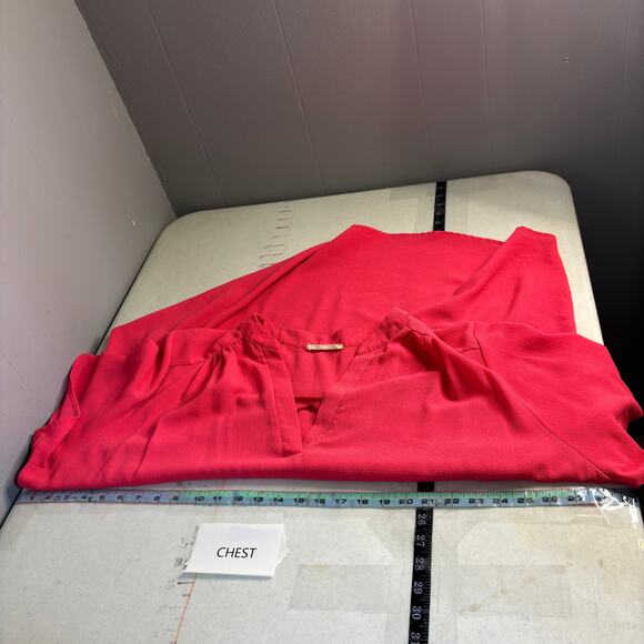 Entro Womens Pink Short Sleeve Tunic Top XXL Casual Barbiecore Y2K Cottage - Picture 7 of 11